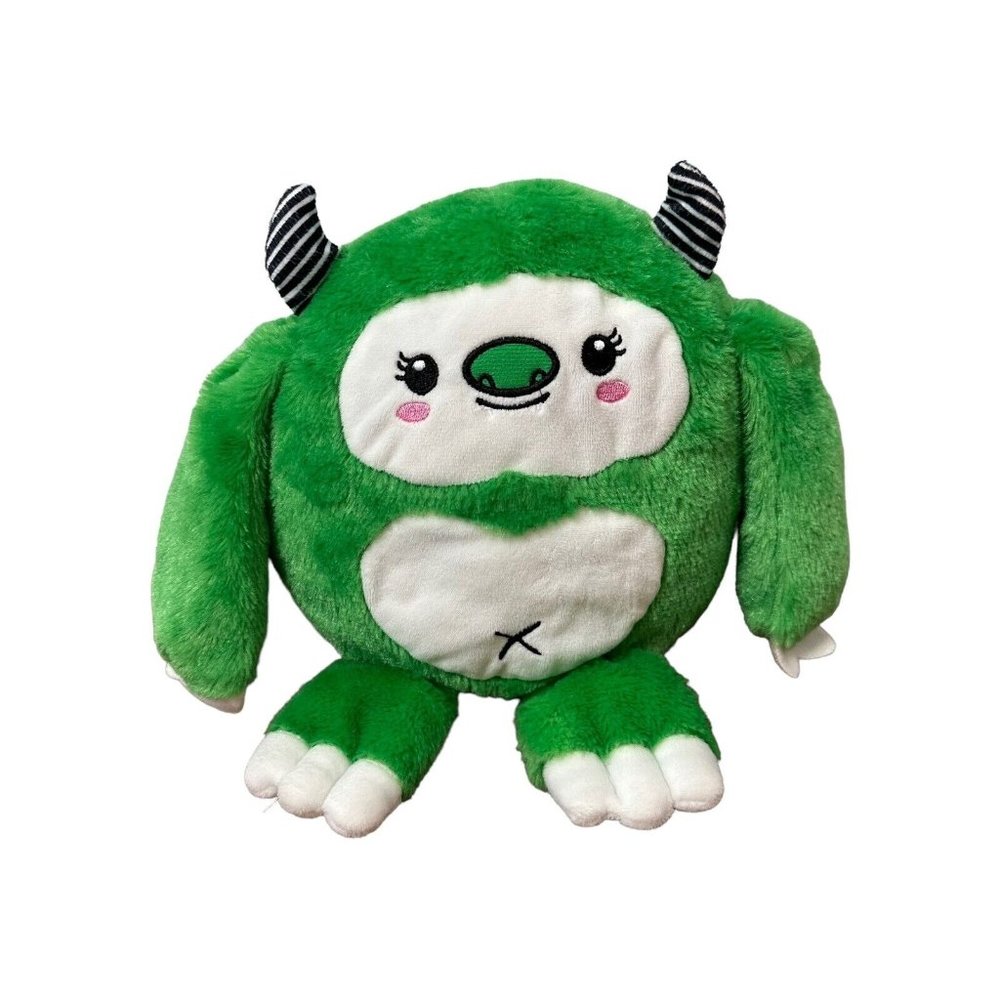 Green Monster Plush Striped Horns Kellytoy 2017 Stuffed Animal Toy Cute Floppy